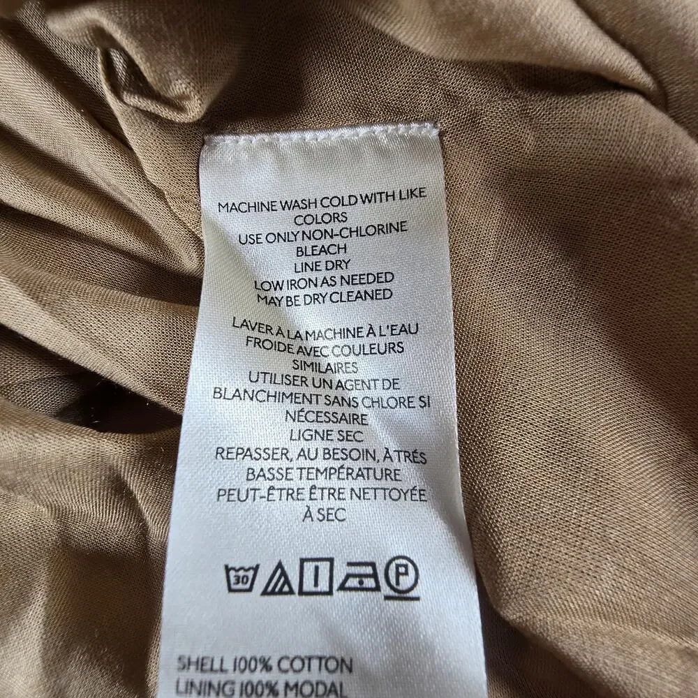 NWT Anthropologie Tommie zip-front midi dress. Size XL. Ret. $178. 100% Cotton - Picture 10 of 11